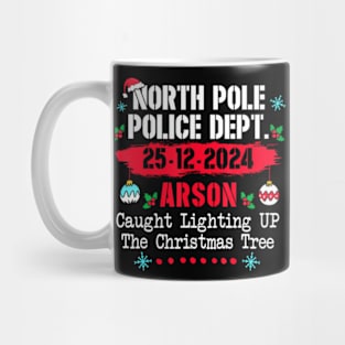 North Pole Police Dept caught lighting up the Christmas Tree Mug